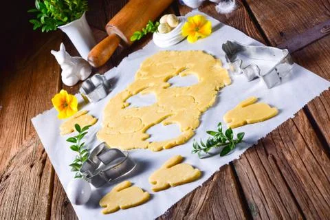 Raw Easter Cookies Stock Photos