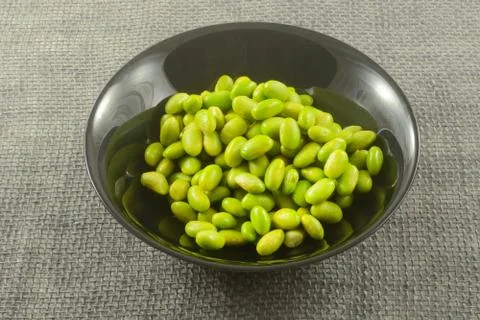 Raw edamame soybean vegetable Stock Photos