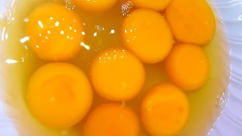 Raw eggs Stock Footage 74200995