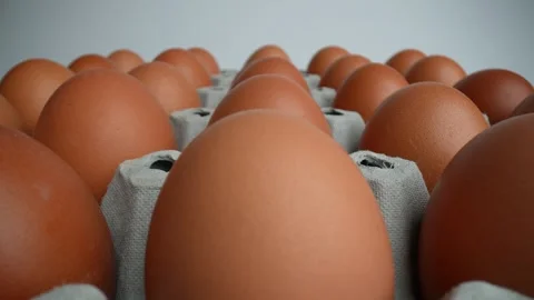 Raw Eggs in macro dolly shot Stock Footage 249924506