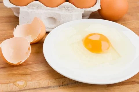 Raw eggs Stock Photos