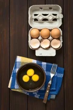 Raw Eggs Stock Photos