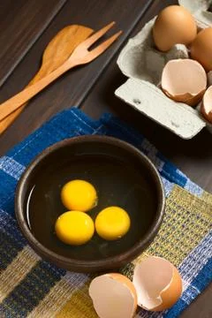 Raw Eggs Stock Photos