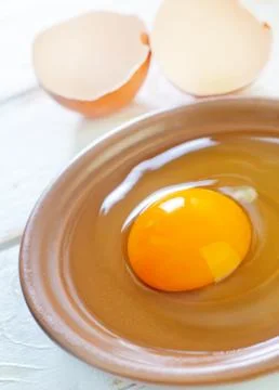 Raw eggs Stock Photos