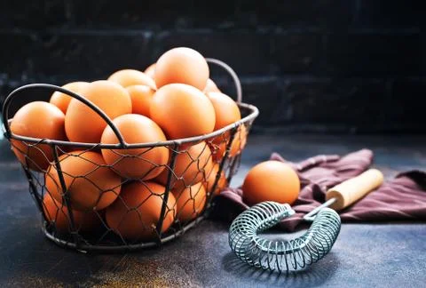 Raw eggs Stock Photos