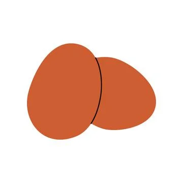 Raw eggs. Whole chicken egg with shell, healthy natural farm egg product Stock Illustration