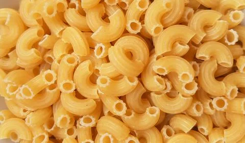 Raw elbow macaroni 写真素材
