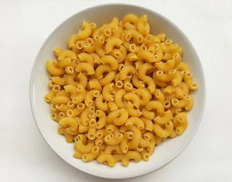 Raw elbow macaroni 写真素材