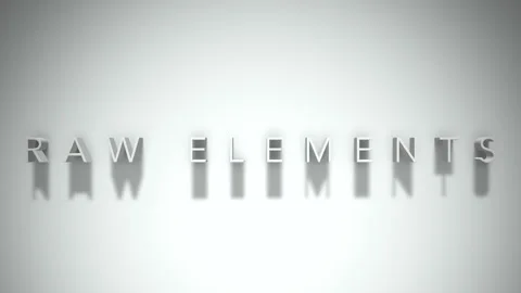 Raw elements 3D title animation white text on a white background Stock Footage 299748508
