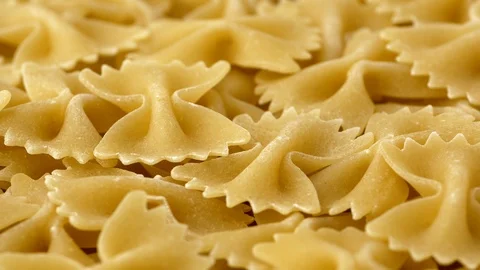 Raw farfalle low angle shallow depth of field with rotating motion Stock Footage 87879168