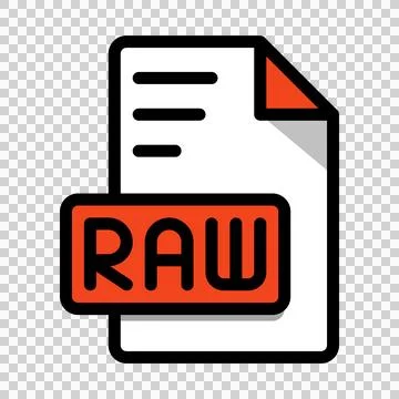 Raw File Format Icon. type file Editable Bold Outline With Color Fill Design イラスト素材