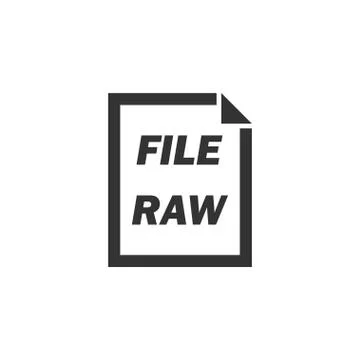 RAW File icon flat Stock Illustration