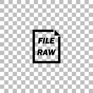 RAW File icon flat Stock Illustration