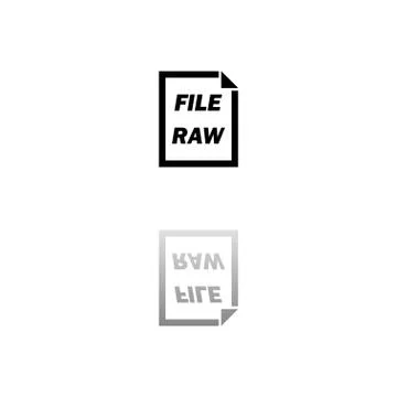 RAW File icon flat Stock Illustration