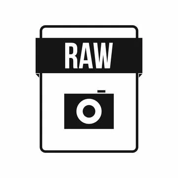 RAW file icon, simple style Stock Illustration