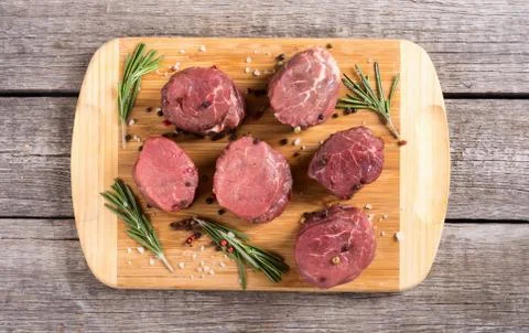 Raw filet mignon Stock Photos