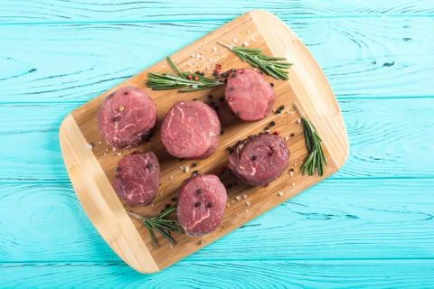 Raw filet mignon Stock Photos