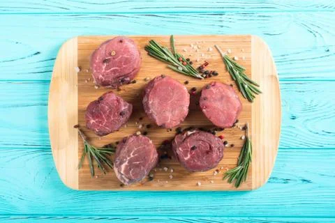 Raw filet mignon Stock Photos