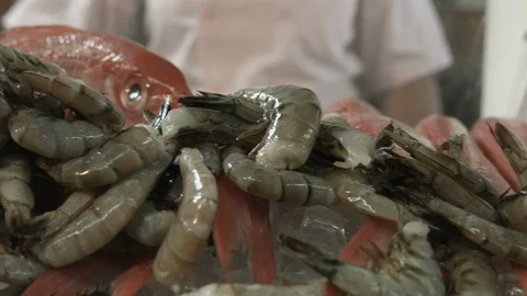 Raw Fish and Shrimp Video stock 90639968
