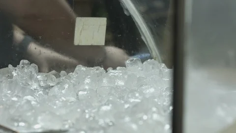 Raw fish on ice Stock Footage 90643993