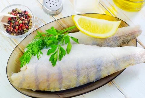 Raw fish Stock Photos