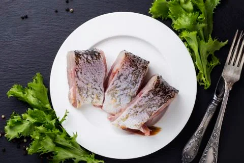 A raw fish Stock Photos