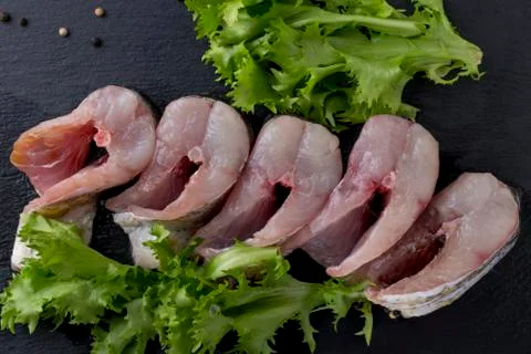 A raw fish Stock Photos