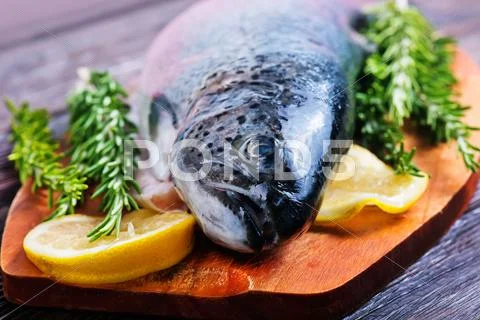 Raw fish Stock Photos