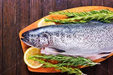 Raw fish Stock Photos