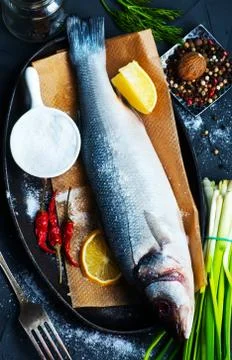 Raw fish Stock Photos