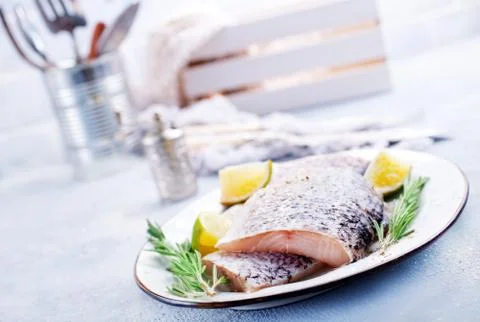 Raw fish Stock Photos