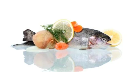 Raw Fish For Preparation Foto stock