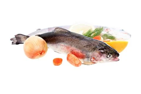 Raw Fish For Preparation Stock Photos
