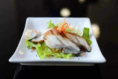 Raw fish salad. Stock Photos