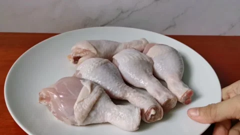 Raw Five Chicken Legs Stock Footage 161006071