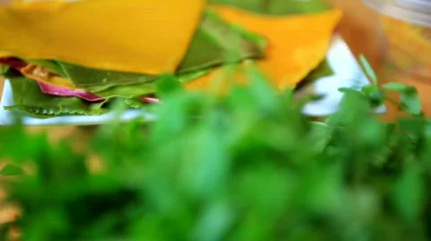 Raw food dish Video stock 863746