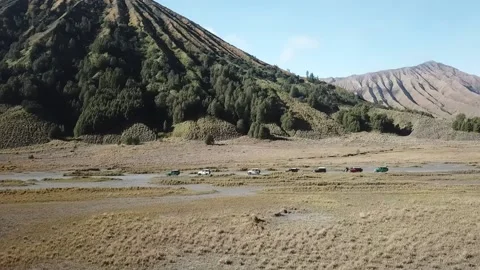 Raw Footage Aerial Bromo Jeeb Adventure 2 Stock Footage 237190841