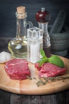 Raw fresh marbled beef Steak Stock Photos