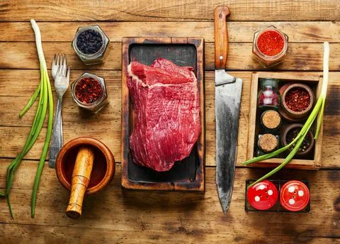 Raw fresh meat Stock Photos