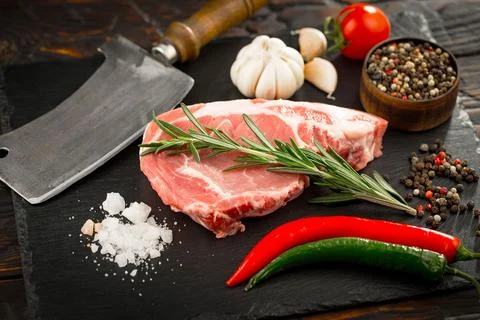 Raw, fresh meat Stock Photos
