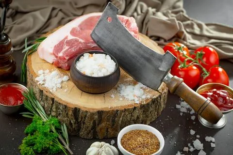 Raw, fresh meat Stock Photos