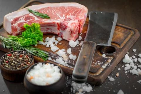 Raw, fresh meat Stock Photos