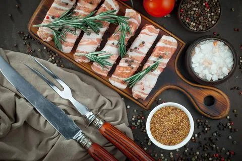 Raw, fresh meat Stock Photos