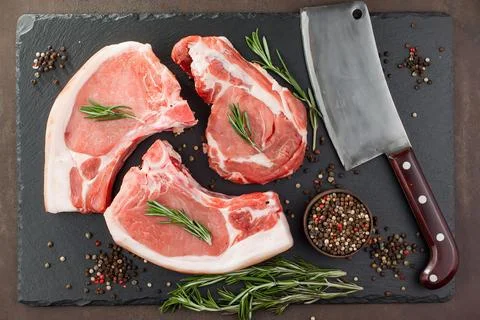 Raw, fresh meat Stock Photos