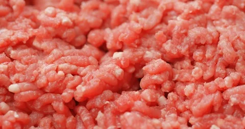 Raw fresh minced beef Stock Footage 107076698