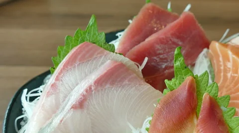 Raw fresh Sashimi Stock Footage 67967813