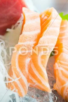 Raw fresh sashimi Stock Photos