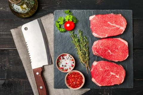 Raw fresh Tender Steak Stock Photos