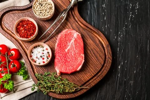 Raw fresh Tender Steak Stock Photos