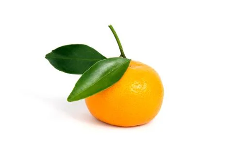 Raw fruit - Citrus sinensis ( called jeruk baby santang ) with leaves Stock Photos